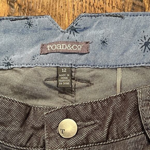 TOAD & CO Corduroy Pants Straight Leg Organic Cotton Gray Casual Women's Size 12 - Picture 5 of 16